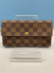 N☆【新品未使用】LOUIS VUITTON ルイヴィトン ダミエ ポルトフォイユ・サラ N61734/CA0056 長財布 札入れ 小銭入れ