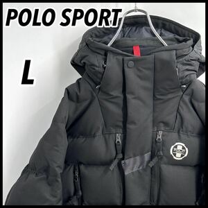 【激レア】極美品 ラルフローレンRLX POLO SPOR ポロスポーツ ダウンジャケット L ビッグシルエット 肉厚 ブラック/黒色 メンズ