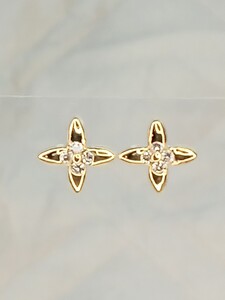 k18yg★天然ダイヤ0.16ct☆ピアス☆17