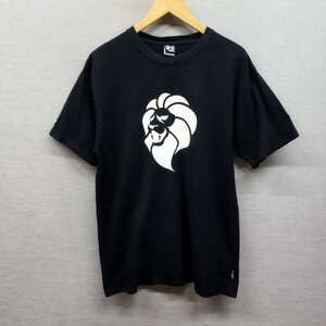 A661 NESTA BLAND ネスタ Tシャツ 半袖 カットソー 両面 プリント レゲエ ストリート クルー ネック メンズ ブラック L ライオン アイコン