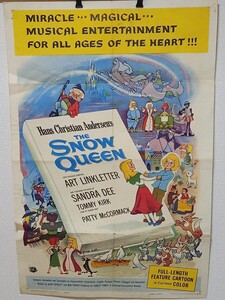 E05 US版 ポスター 洋画 THE SNOW QUEEN 雪の女王 1SH ワンシート サイズ レトロ 当時物 1960 ハンス クリスチャン アンデルセン