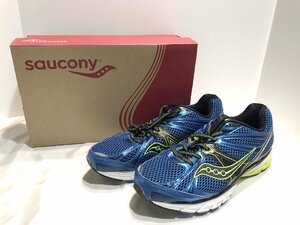 ■【YS-1】 状態良好 ■ サッカニー saucony スニーカー ■ 28cm US10 プログリッド ガイド 6 ワイド ■ ブルー 青系 【同梱可能商品】■D