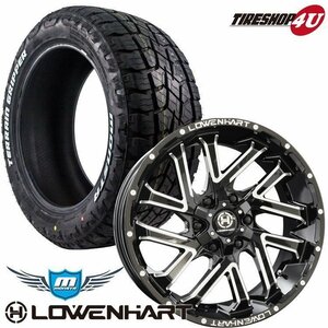 4本セット LOWENHART GXL206 20x8.5J 6/139.7 +10 MONSTA TERRAIN GRIPPER A/T 265/50R20 ホワイトレター プラド ハイラックス