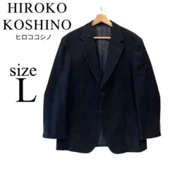 HIROKO KOSHINO✨テーラードJKT【L】メンズ コーディロイ  黒