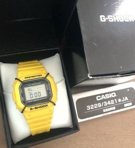 G-SHOCK DW5600 イエロー 黄色 プロテクター DW5600P オリジン 定番 スクエア スピード 生産終了品 DW-5600 5000 5610 系 好きに も CASIO