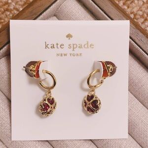 正規新品　Kate Spade ケイトスペード　ピアス　クローバー　赤