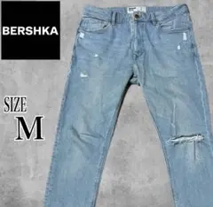 BERSHKA ベルシュカ ダメージ加工 スキニーフィットデニム 31インチ