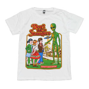 宇宙人 UFO 少年 アメリカン レトロプリント ストリート系 デザインTシャツ おもしろTシャツ メンズ 半袖★tsr0560-wht-l