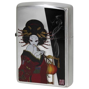 Zippo ジッポライター 和柄 煙管と女 JAPANESE STYLE 2020 銀メッキ 80059 メール便可