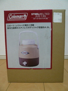 未使用! Coleman コールマン STEELBELTED JUG 1.3G スチールベルトジャグ1.3G(バターナッツ) 約4.9リットル Model:2000038472