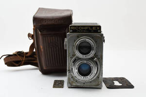 【希少な革ケース付き】　Ricoh リコー RICOHFLEX リコーフレックス 二眼レフカメラ 現状品 同梱可能　#9668