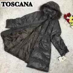 【未使用 タグ付】TOSCANA ダウンコート ベルト ブルーフォックス L