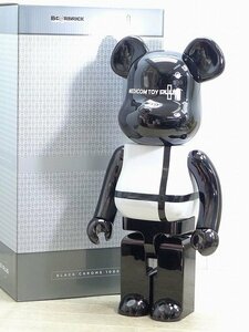 ▲18BB08▲BE@RBRICK MEDICOM TOY PLUS BLACK CHROME Ver. 1000％/メディコムトイマイファーストベアブリック・ブラッククローム