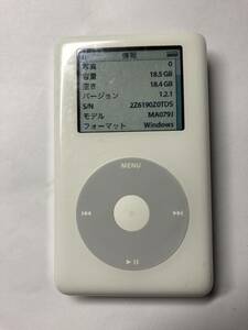 iPod 4世代　a1099 20GB カラー液晶　新品バッテリー交換済み　iTunes同期動作確認 OK