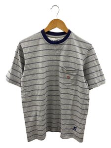 STUSSY◆オールド/OLD/Tシャツ/S/コットン/GRY/ボーダー