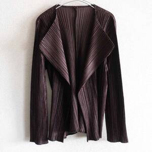 【美品】PLEATS PLEASE【プリーツ カーディガン ブラウス】 プリーツプリーズ イッセイミヤケ ISSEY MIYAKE u2410238