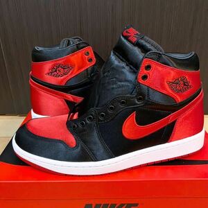 NIKE WMNS AIR JORDAN 1 HI OG SATIN BRED US12 29cm 新品未使用 SNKRS購入正規品