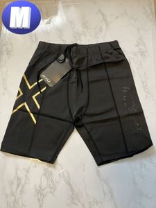 送料込み☆ 2XU 【新品】メンズ タイツ M ゴールド 金コンプレッションウェア マラソン ランニング ジョギング トレーニング ジム