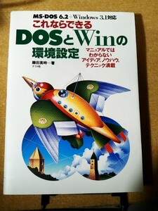 希少本1995年)これならできるDOSとWinの環境設定(MS-DOS6.2+Windows3.1対応) 藤田英時 送料込み PC98 DOS/V PC/AT レトロPC