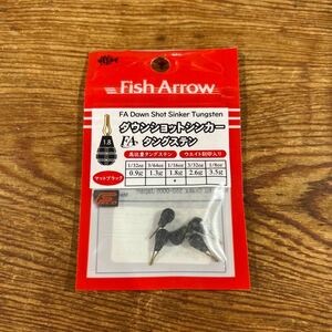 Fish Arrow フィッシュアロー FAダウンショットシンカー タングステン #1/16oz 1.8g 5pcs マットブラック 新品 6