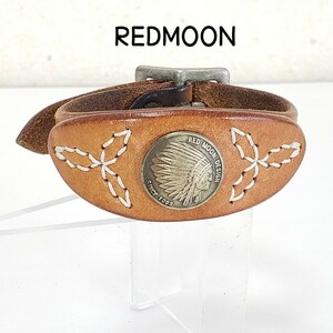 正規品◆REDMOON レッドムーン コンチョ付き 牛革 レザーブレスレット