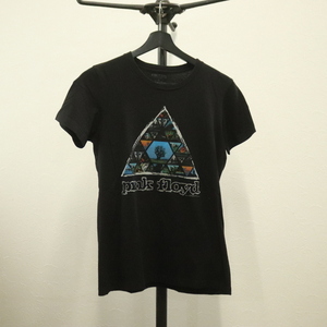 X741 2009年製 半袖プリントTシャツ■00s 表記Mサイズ レディース PINK FLOYD ピンクフロイド ロックT バンドT 黒 ブラック 古着 激安 90s