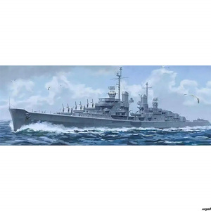 【戦史好きやミリタリーファンに最適】1/700スケール プラモデル アメリカ 軽巡洋艦 オークランド コレクション ディスプレイ