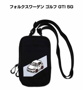 MKJP スマホショルダー ポーチ 車好き 祝い プレゼント 車 フォルクスワーゲン ゴルフ GTI 5G 送料無料