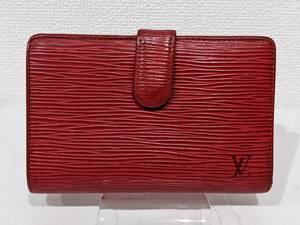 【1円～】Louis Vuitton ルイヴィトン LV ポルトフォイユ ヴィエノワ M63247 エピ 財布 カスティリアンレッド