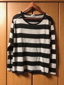 【 Pincponc 】 ピンクポンク 長袖ボーダーカットソー L