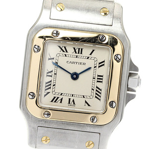 カルティエ CARTIER W20012C4 サントスガルベSM コンビ クォーツ レディース _812350