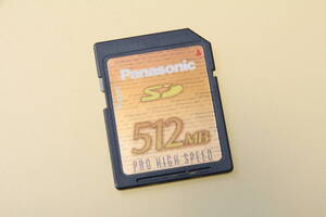 512MB SDカード　パナソニック　PRO HIGH SPEED 　Panasonic