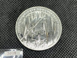 31.1グラム 2022年 (新品) イギリス「神話と伝説・リトルジョン」純銀 1オンス 銀貨