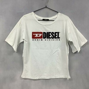 [PT13348] ディーゼル Tシャツ 半袖 クルーネック ロゴ ホワイト系 XS DIESEL / 小型便OK