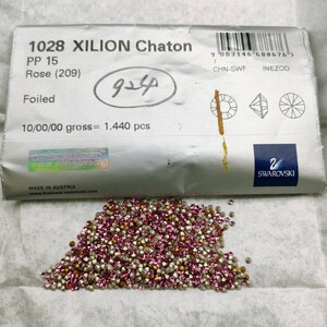 ☆ほぼ未使用 SWAROVSKI スワロフスキー ヴィンテージ ルース 約900個 1028 15PP 10gross Rose 209 ローズ 裸石 グルーデコ R-131