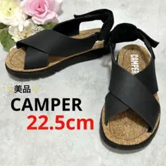 美品✨【CAMPER】(35) クロスベルトサンダル Oruga オルガ 黒