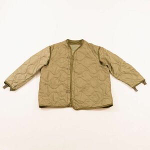 80s 米軍 実物 US ARMY M65 キルティング ライナー ジャケット 87年 LINER COAT COLD WEATHER FIELD 緑 カーキ vintage 古着 【L】