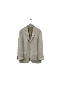 Papas beige linen jacket パパス テーラードジャケット リネン100% サイズM ベージュ LEOMASTER メンズ ヴィンテージ 6