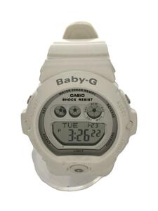 CASIO◆クォーツ腕時計・Baby-G/デジタル/ラバー/WHT/WHT