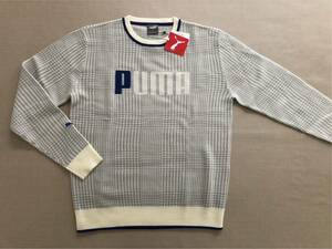 送料無料◆新品◆PUMA GOLF グラフィック クルー セーター◆(M)◆539399-04◆プーマ ゴルフ