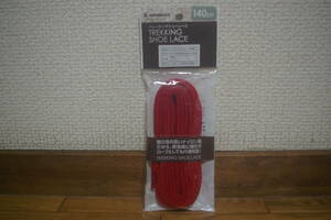 トレッキングシューレース TREKKING SHOE LACE ナイロンシューレース 平紐 140cm RED レッド 未使用品 シューレース 靴紐 日本製