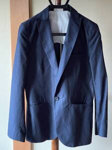 【ミスターリックテイラー☆春夏・紺ジャケット】未使用（46・麻混）イタリア製　Mr.Rick Tailor THE HIGH QUALITY JACKET