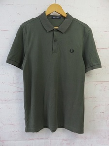 FRED PERRY フレッドペリー ポロシャツ 半袖 鹿の子 M6000 モスグリーン L 991801332■