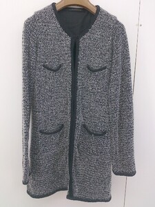 ◇ green label relaxing グリーンレーベル UNITED ARROWS 長袖 ノーカラー ジャケット グレー系 レディース