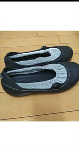 クロックス☆クロッグサンダル ガールズ ☆black/silver J3(21.0cm)☆ハートジビッツつき