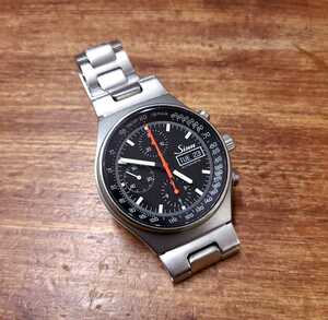 美品☆sinn ジン 144st.sa パイロットクロノグラフ メンズ 腕時計 自動巻き automatic デイデイト 純正ブレス