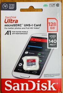 SanDisk microSD 128GB 新品 マイクロSDカード　1枚　140MB/秒