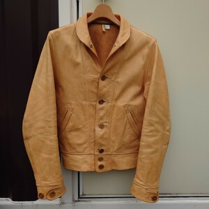 MISTER FREEDOM MFSC SPORTSMAN COWHIDE LEATHER CAMPUS JACKET ミスターフリーダム キャンパスジャケット コサックジャケット サイズ38