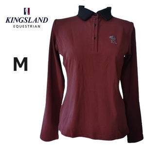 KINGSLAND キングスランド　長袖ポロシャツ M　レディース　ライディングシャツ　乗馬　乗馬ウェア　馬術　乗馬用品