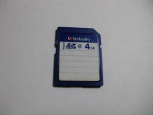 4GB　Verbatim　SDHCカード　フォーマット済み　メモリーカード　SDカード